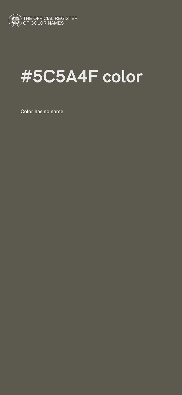 #5C5A4F color image