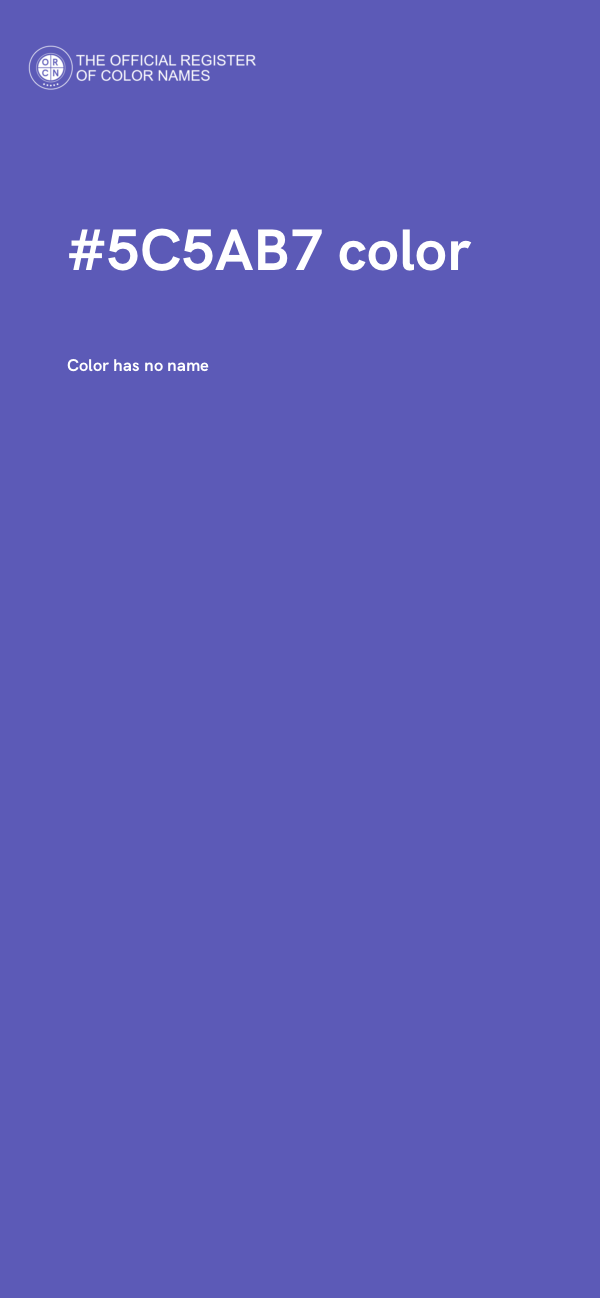 #5C5AB7 color image
