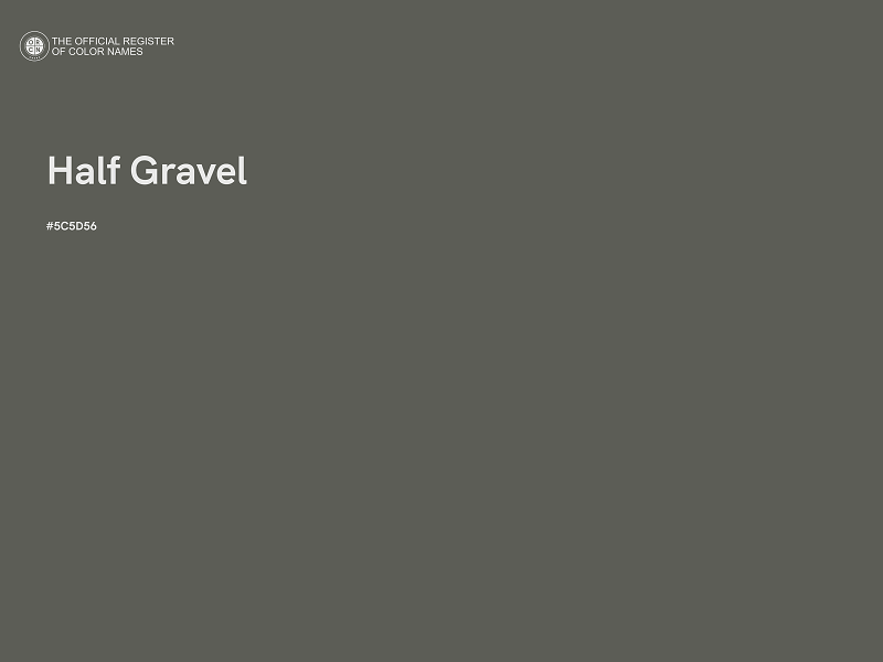 #5C5D56 - Half Gravel color image