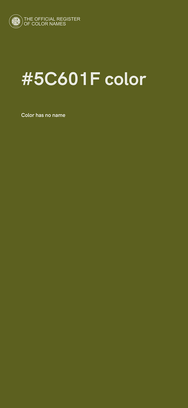 #5C601F color image