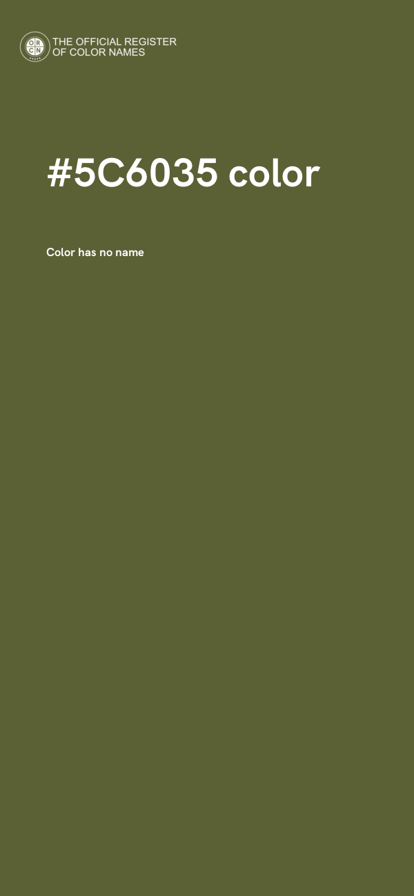 #5C6035 color image
