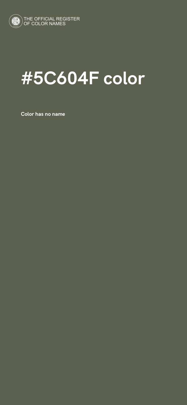 #5C604F color image