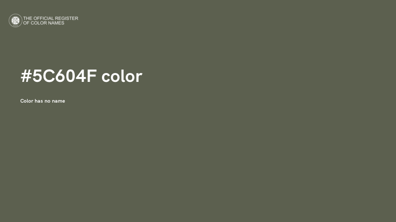 #5C604F color image