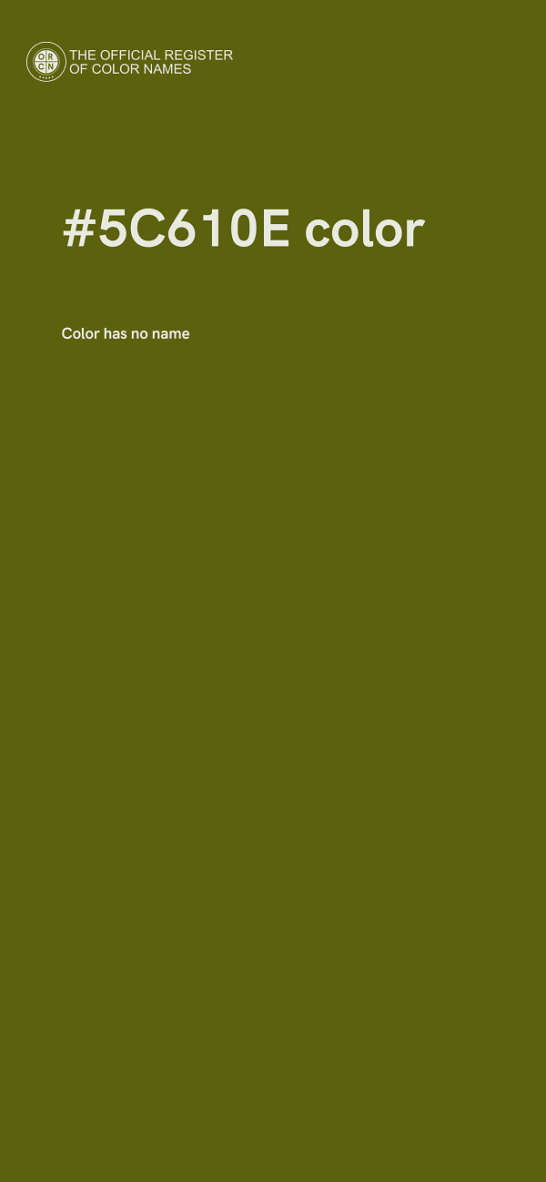 #5C610E color image
