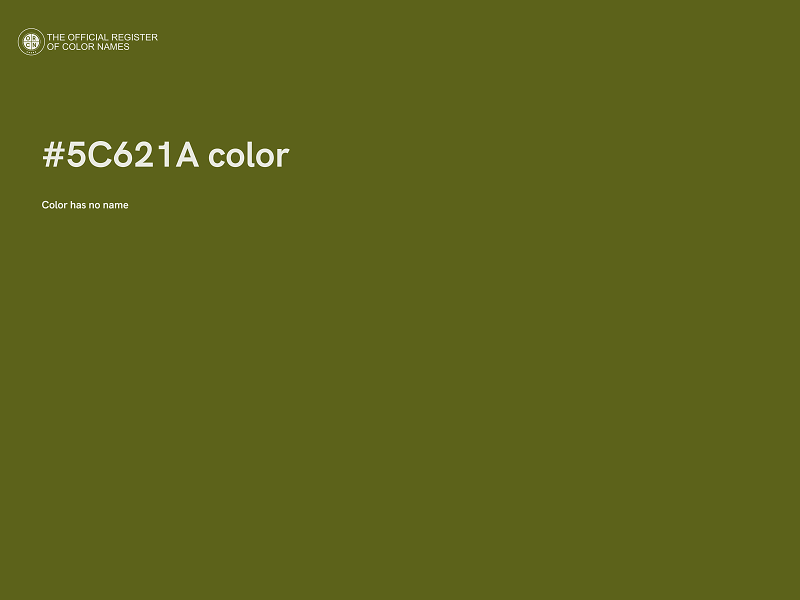 #5C621A color image