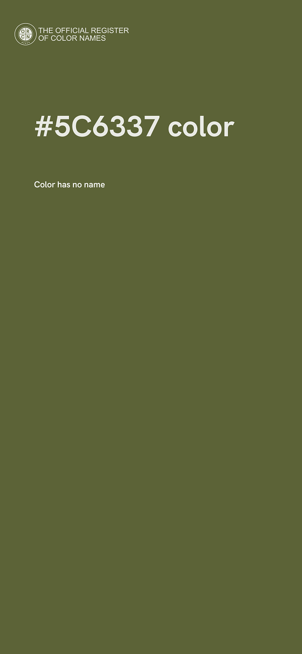 #5C6337 color image