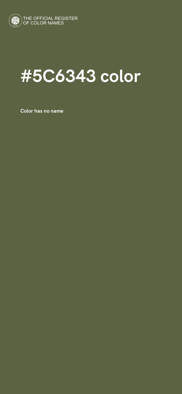 #5C6343 color image