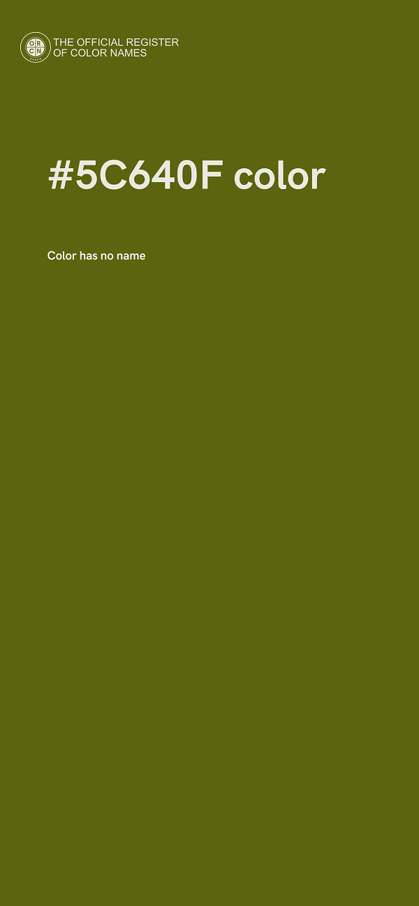 #5C640F color image