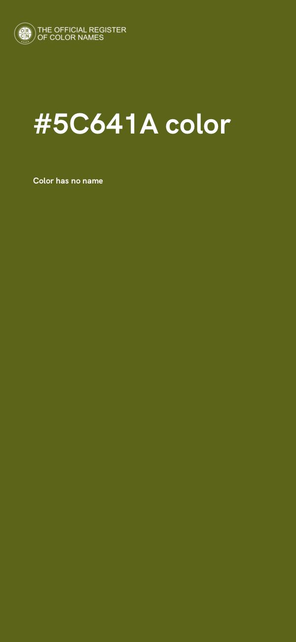 #5C641A color image