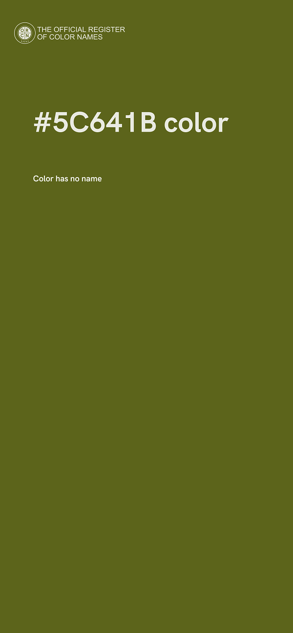 #5C641B color image