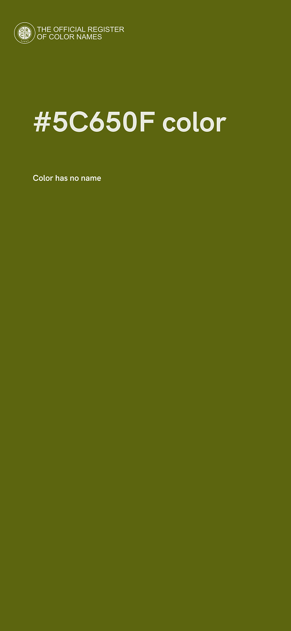 #5C650F color image