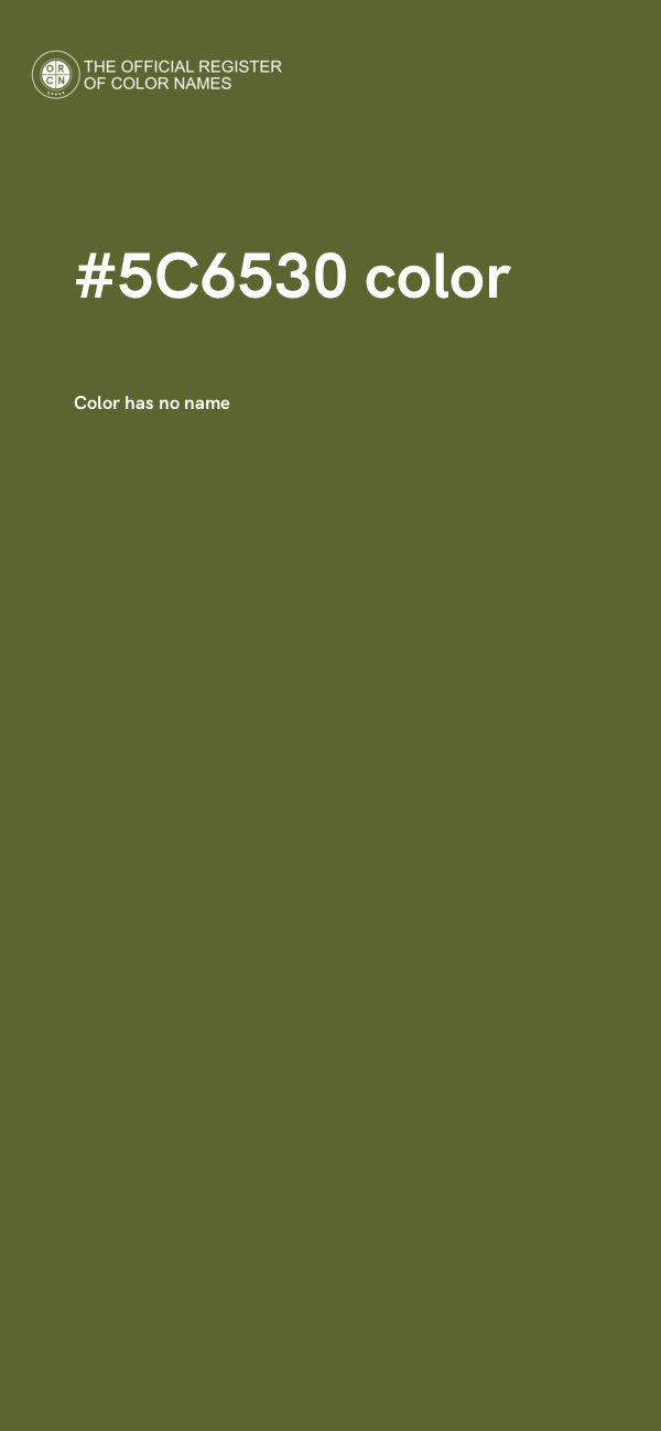 #5C6530 color image