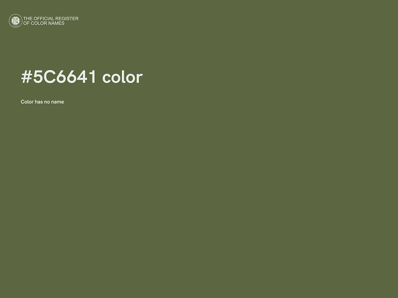 #5C6641 color image