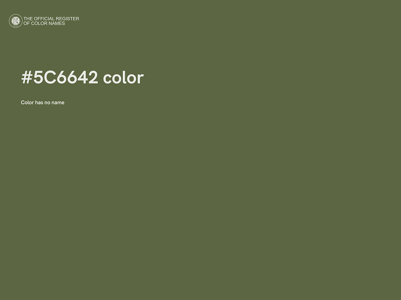 #5C6642 color image