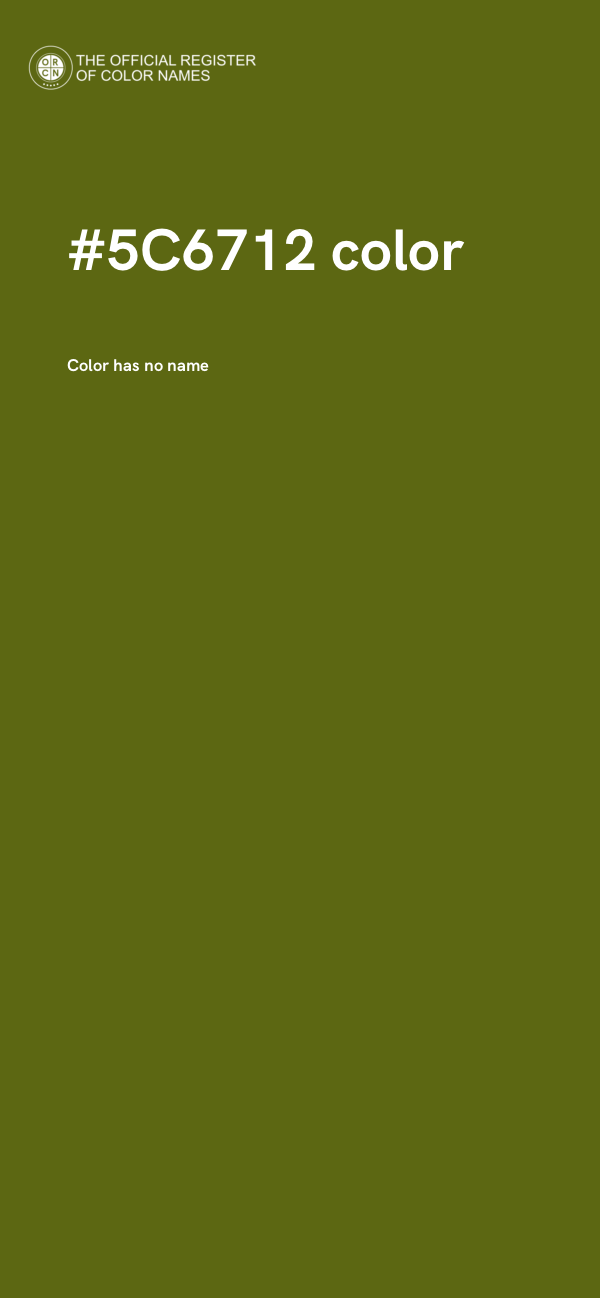 #5C6712 color image