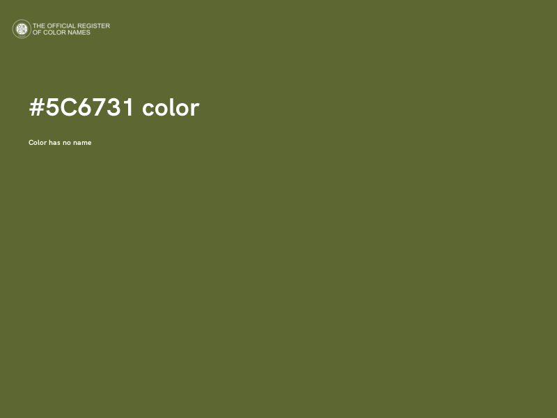 #5C6731 color image