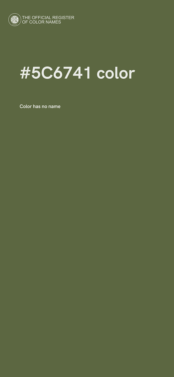 #5C6741 color image