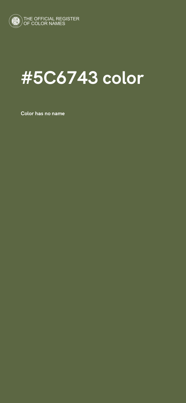 #5C6743 color image