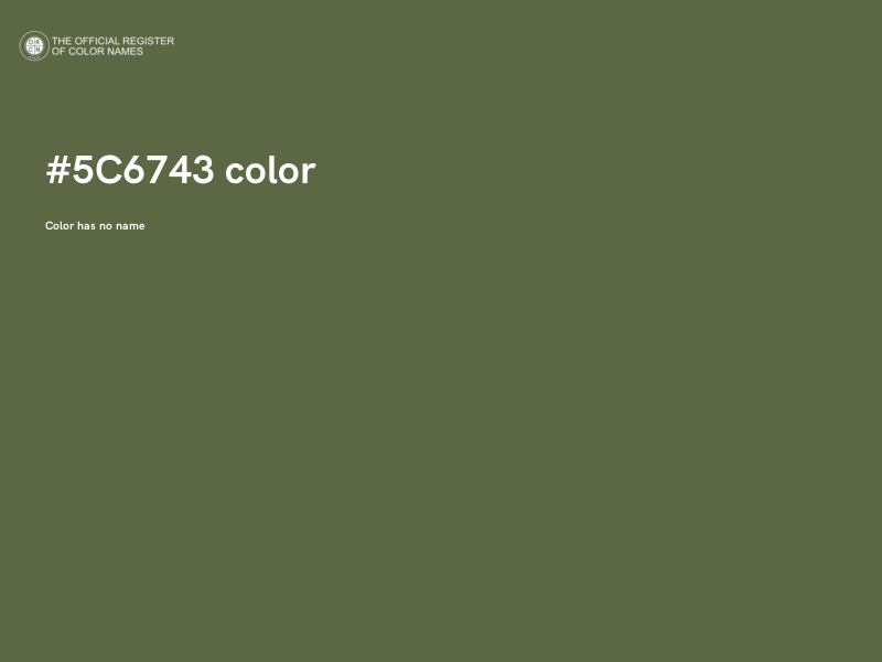 #5C6743 color image