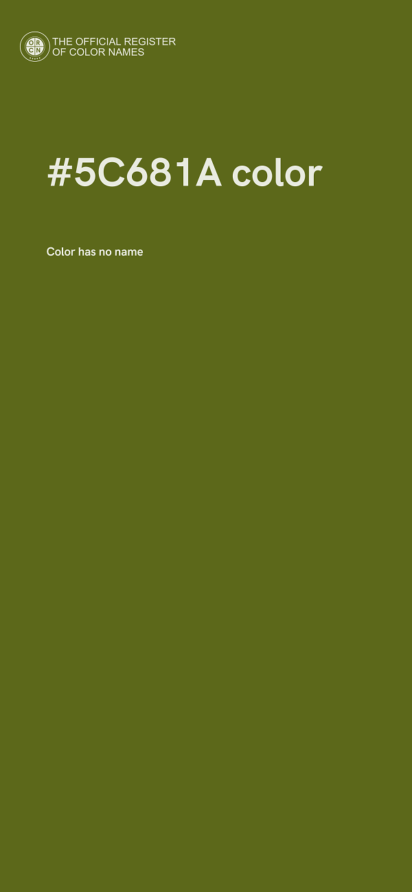 #5C681A color image