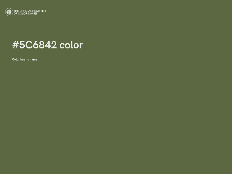 #5C6842 color image