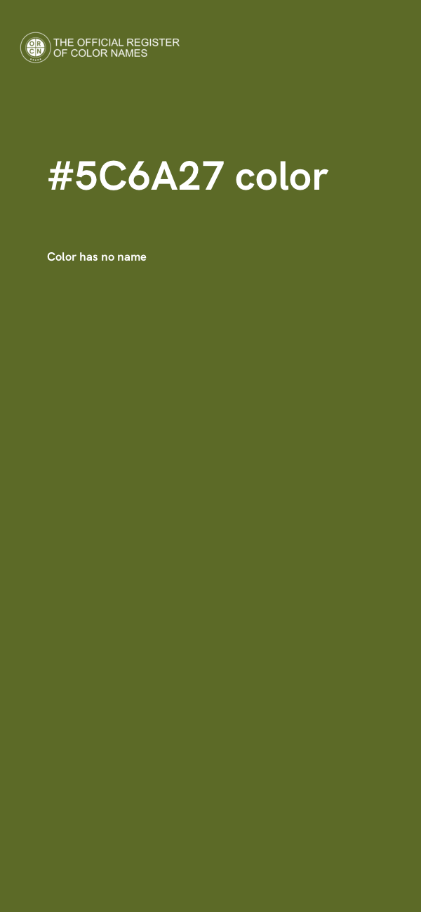 #5C6A27 color image