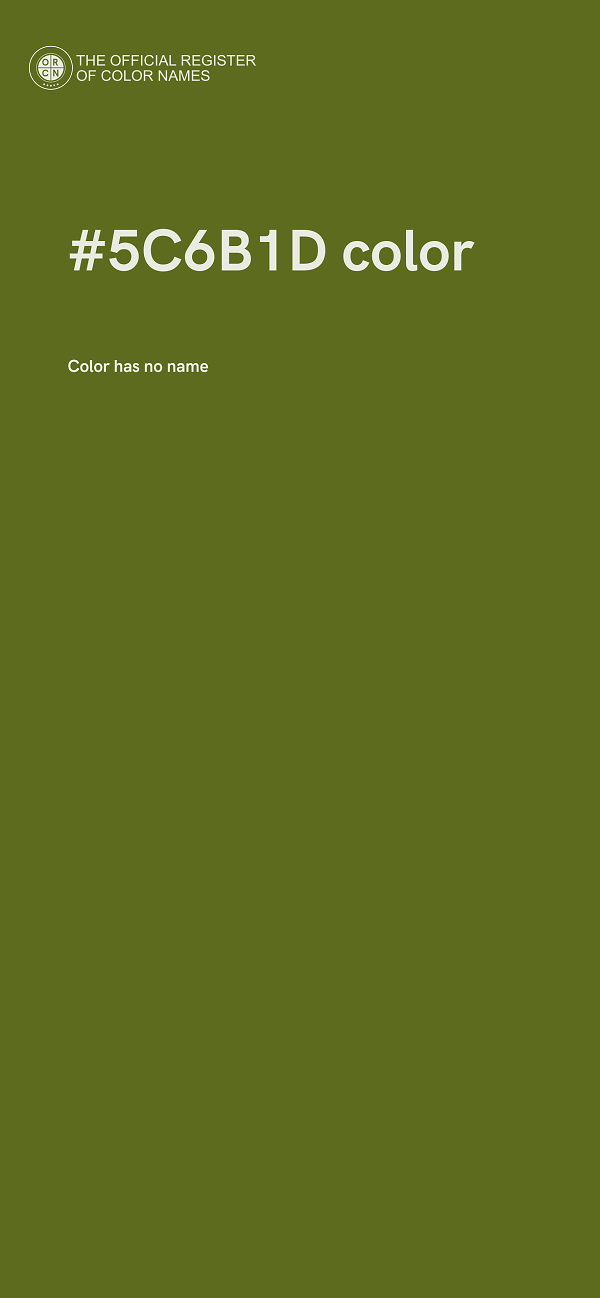 #5C6B1D color image