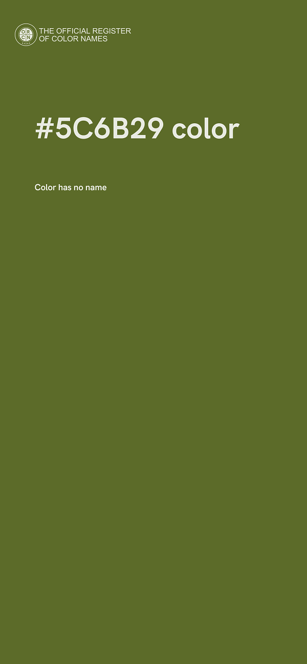 #5C6B29 color image