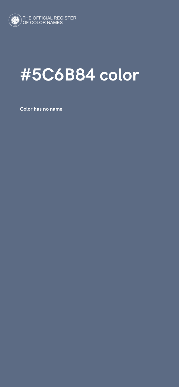 #5C6B84 color image