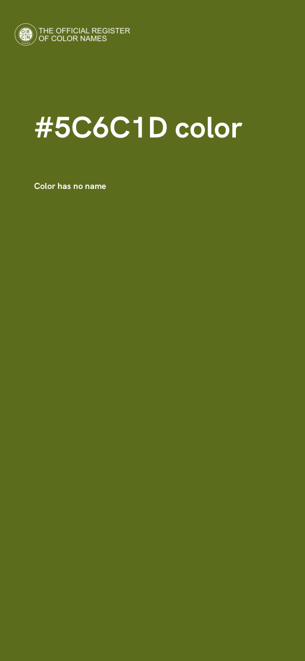 #5C6C1D color image