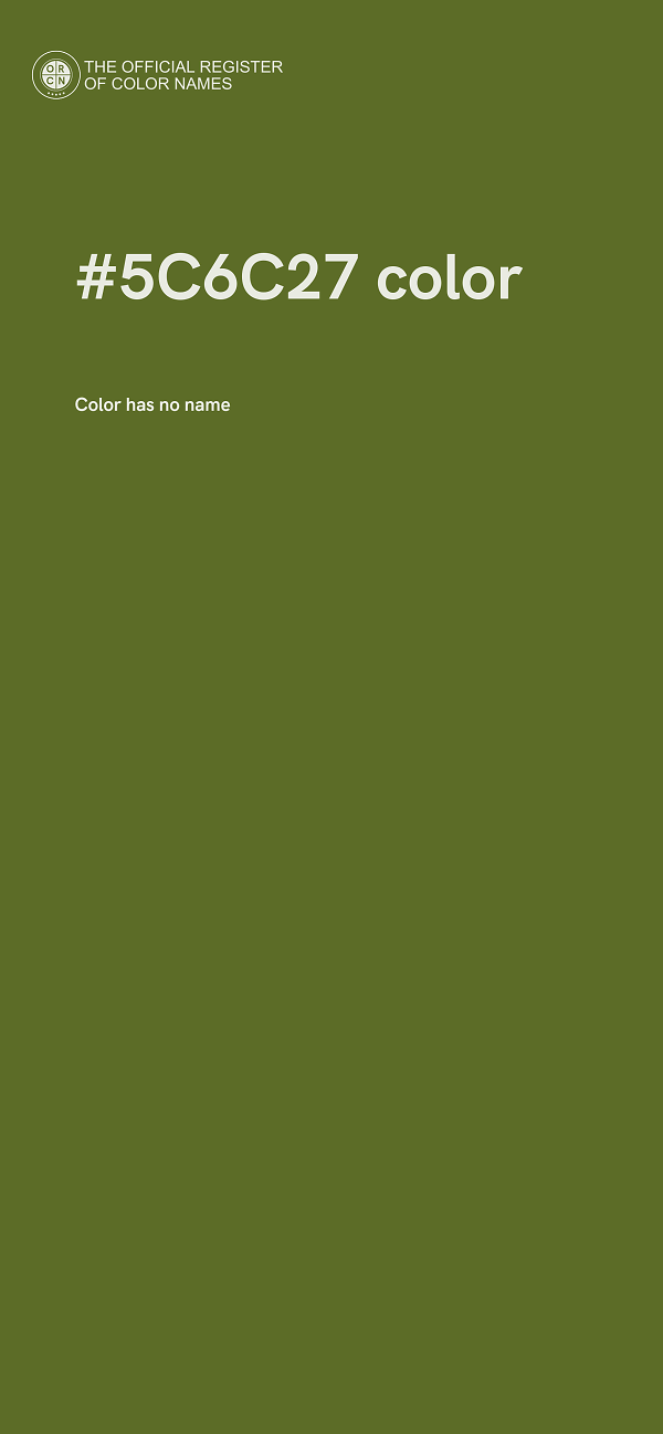 #5C6C27 color image
