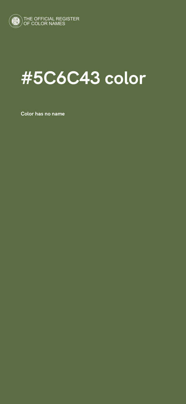 #5C6C43 color image