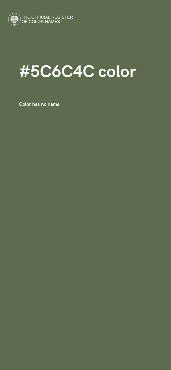 #5C6C4C color image