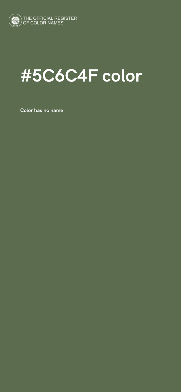 #5C6C4F color image