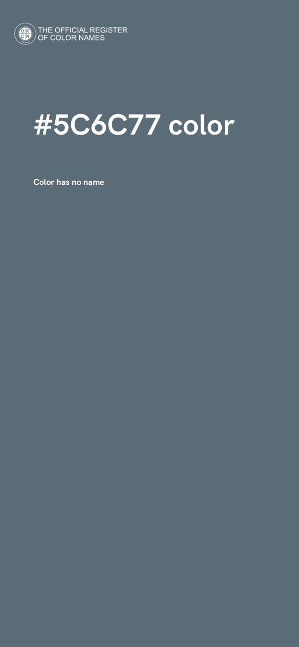 #5C6C77 color image
