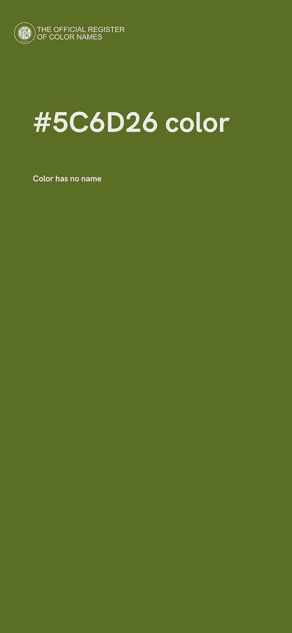 #5C6D26 color image