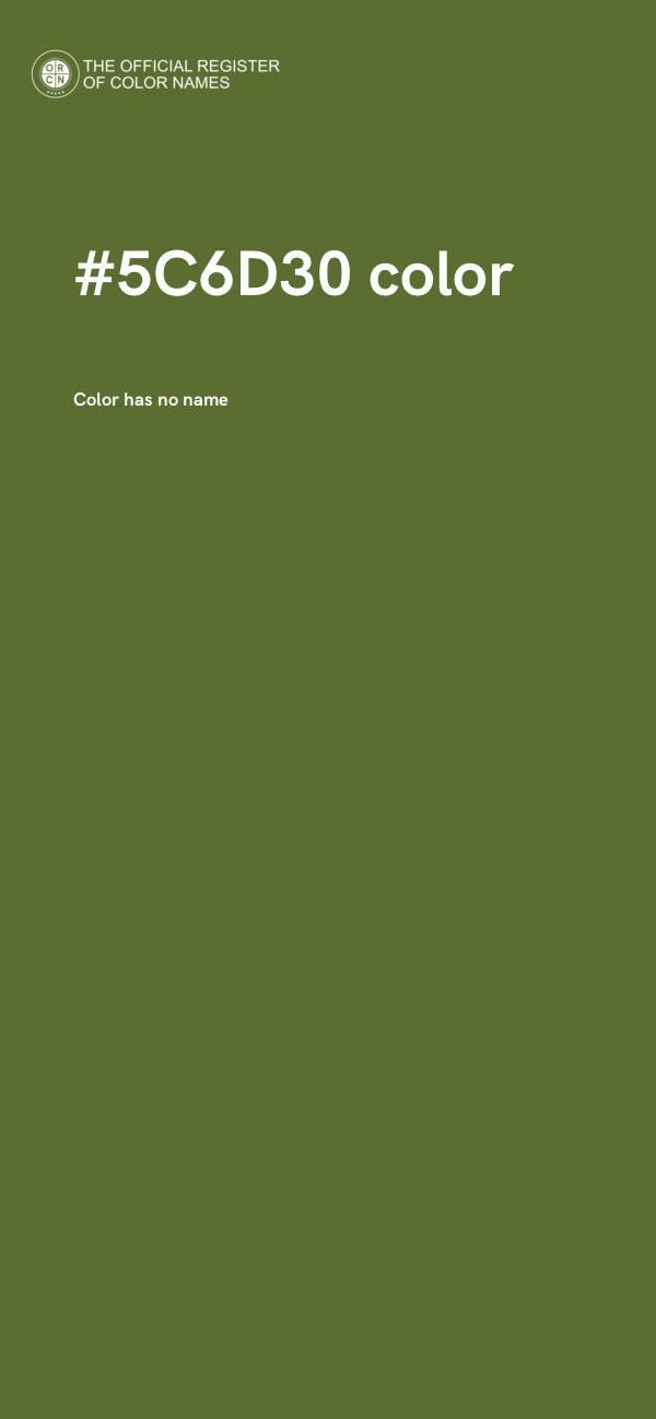 #5C6D30 color image