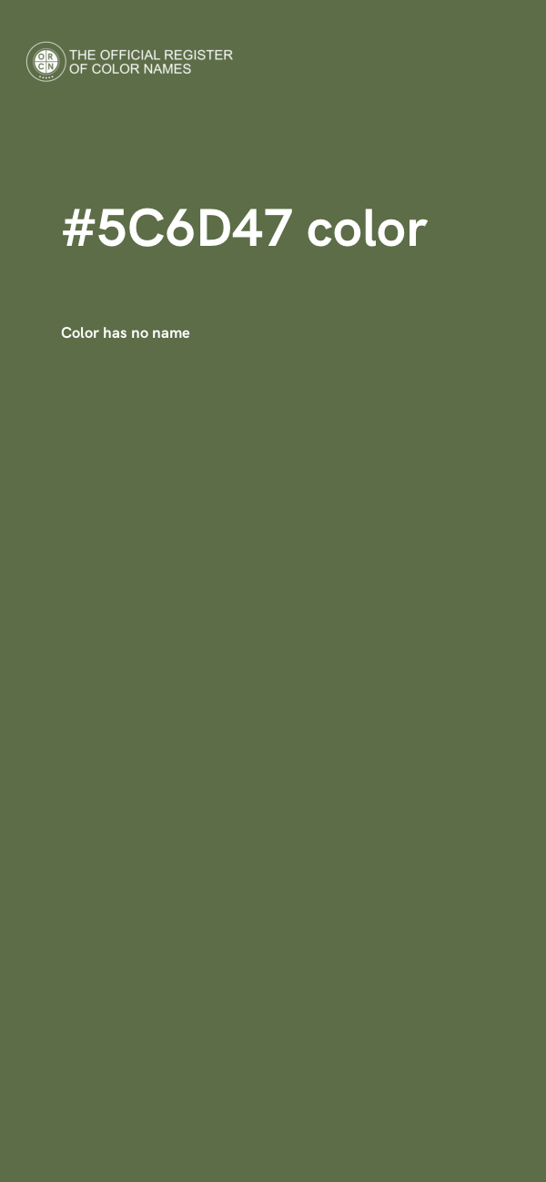 #5C6D47 color image