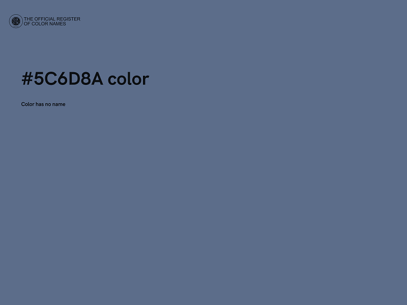 #5C6D8A color image