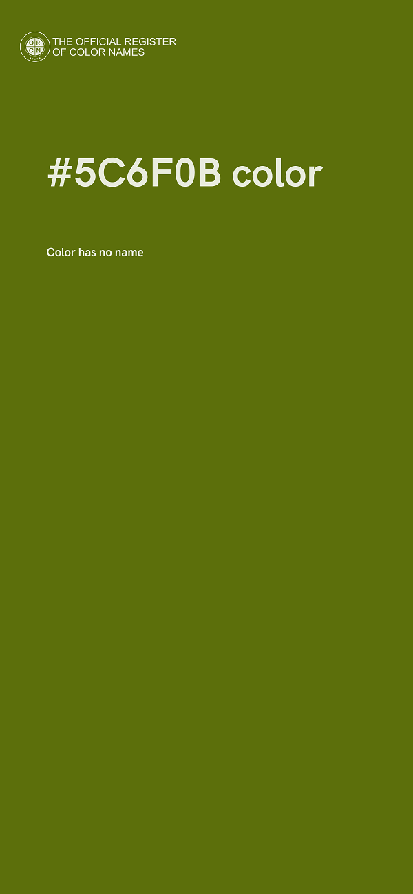#5C6F0B color image