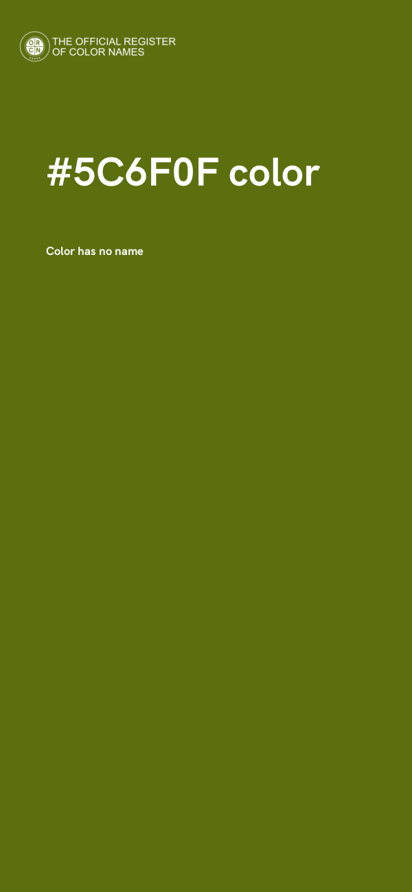 #5C6F0F color image