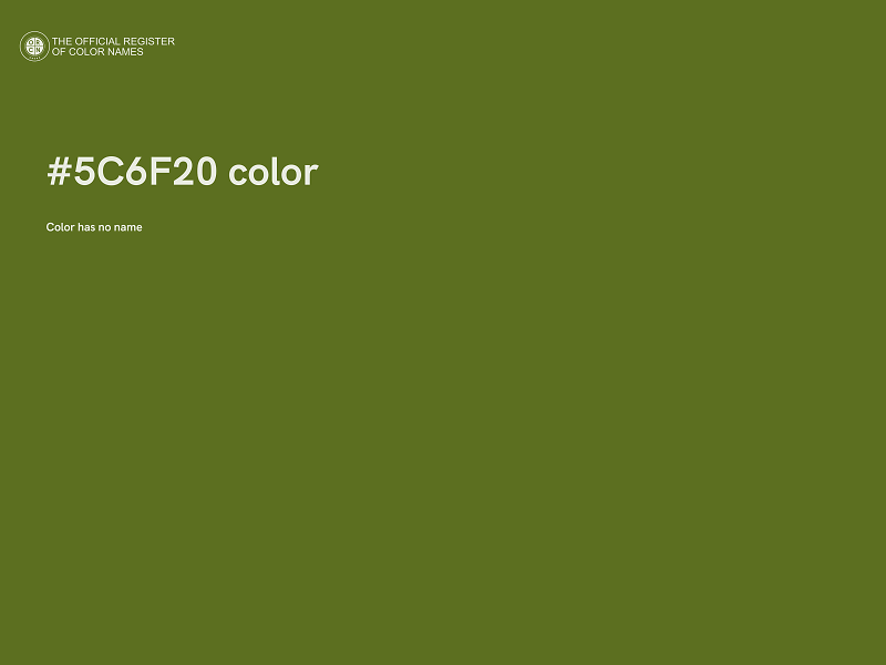 #5C6F20 color image