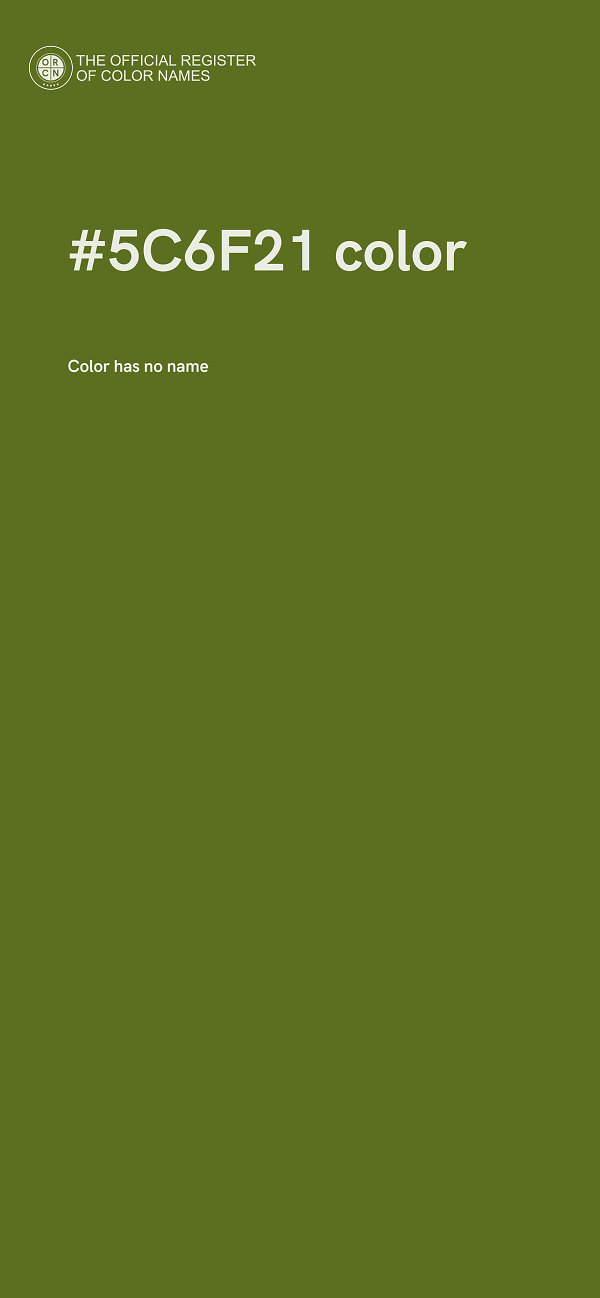 #5C6F21 color image