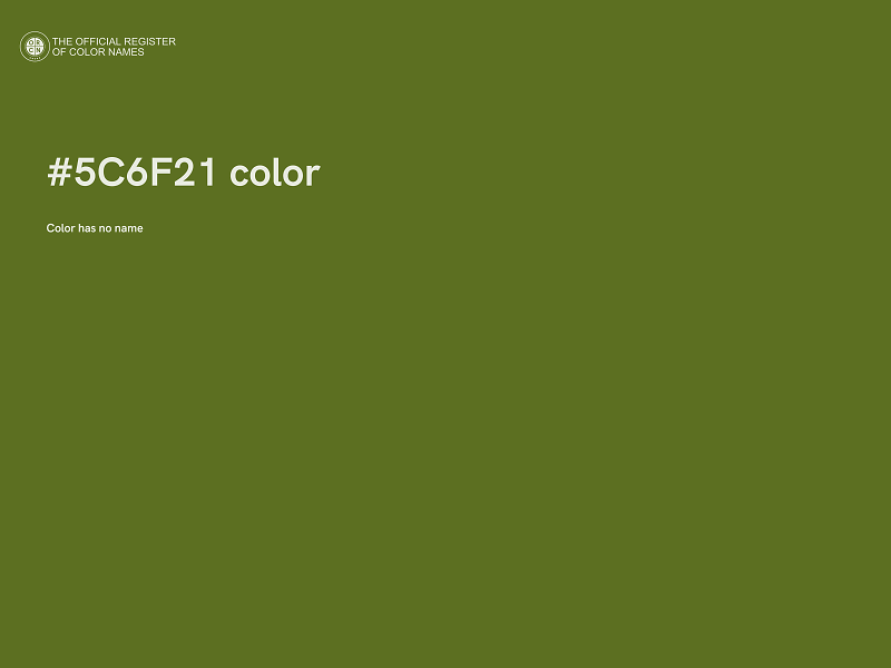 #5C6F21 color image