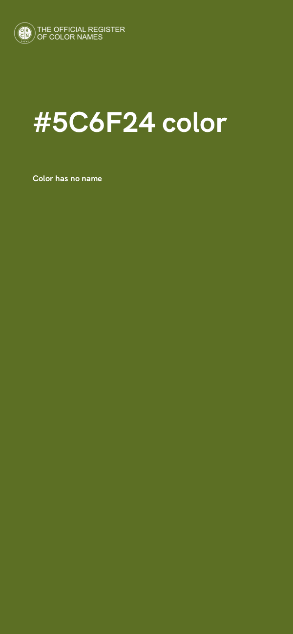 #5C6F24 color image