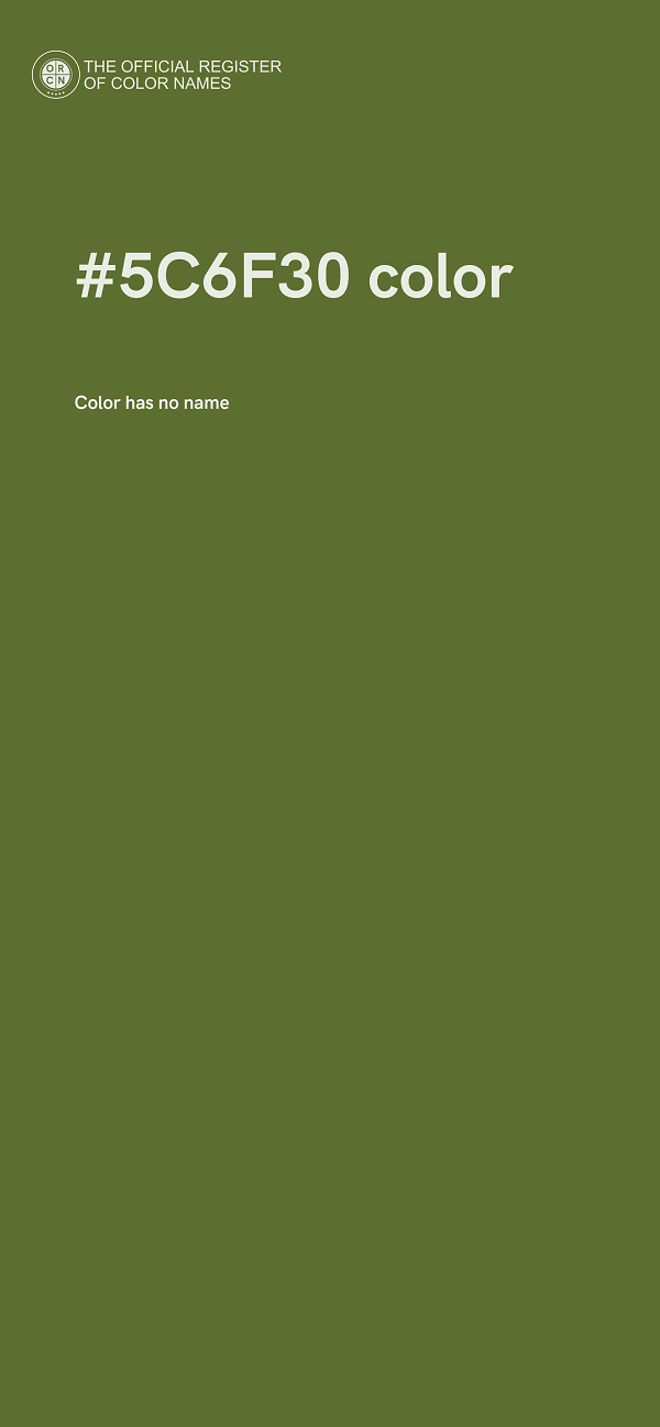 #5C6F30 color image