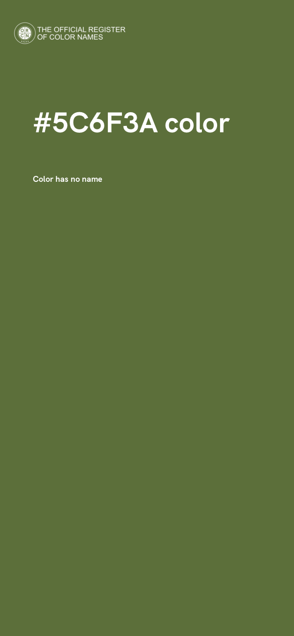 #5C6F3A color image