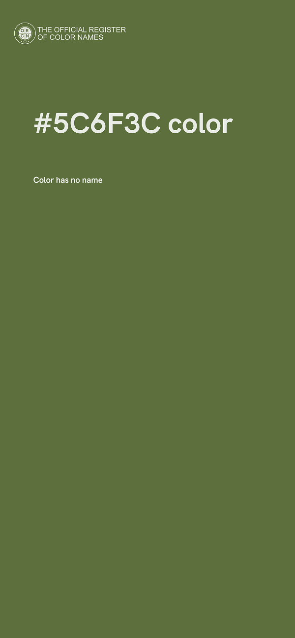 #5C6F3C color image