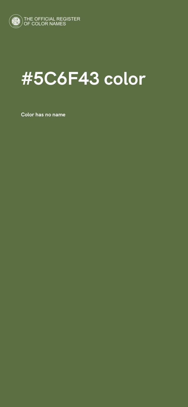 #5C6F43 color image