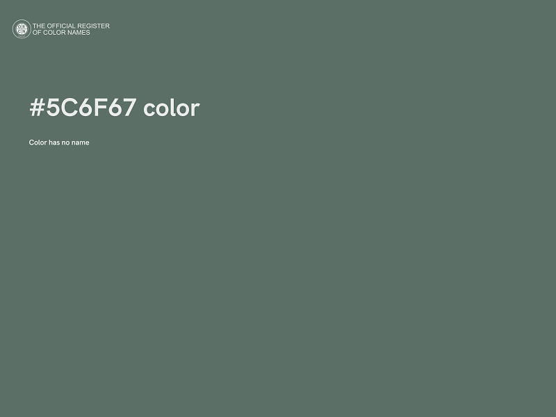 #5C6F67 color image